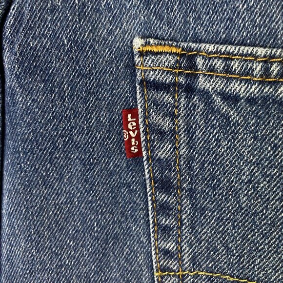 Levi's 505 Regular Fit Straight Leg Jeans Men's 40 x 32 Blue Cotton - Picture 5 of 13